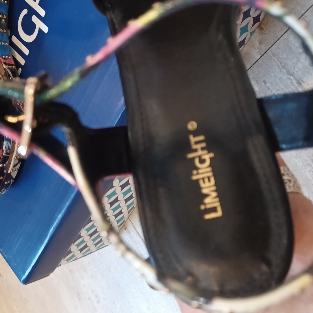 Limelight Rafaella Black Multi-Colored Wedges - Picture 7 of 11